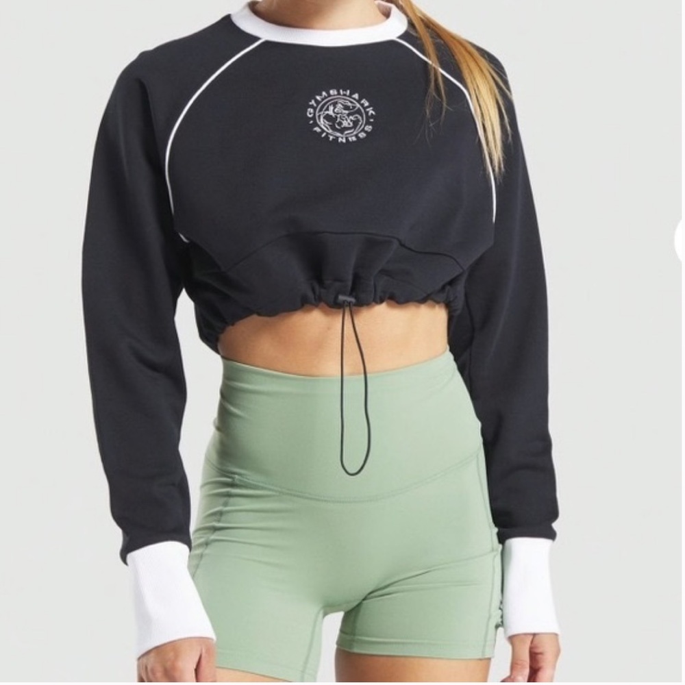 gymshark legacy fitness long sleeve crop sweatshirt size medium